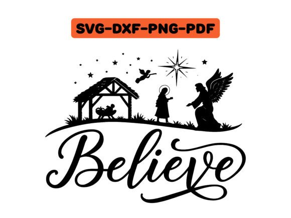 Believe Christian Typography T-Shirt Designs