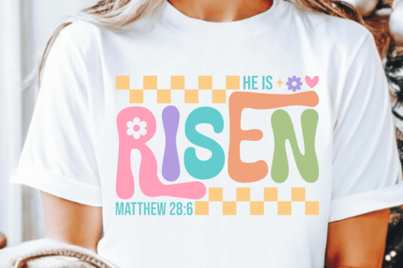 Checkered Risen SVG: Christian Easter SVG for T-Shirt Designs