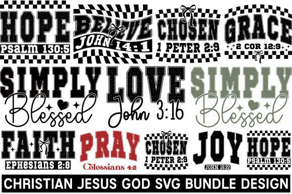 Christian Jesus God SVG Bundle Design for T-Shirt Designs