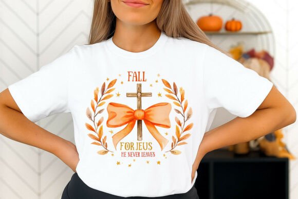Fall for Jesus Watercolor Design: T-Shirt Designs