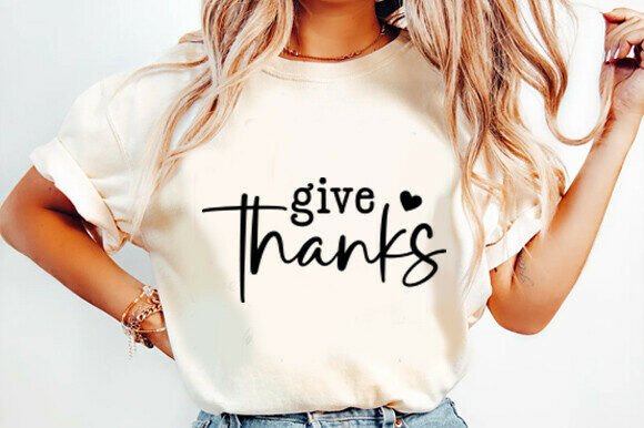 Give Thanks SVG, Fall Christian PNG for T-Shirt Designs