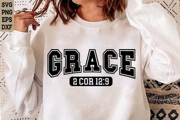 Grace 2 Cor 12 9 SVG for T-Shirt Designs