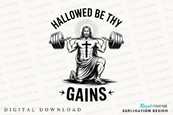 Jesus Christ Gains Muscle Gym T-Shirt Designs
