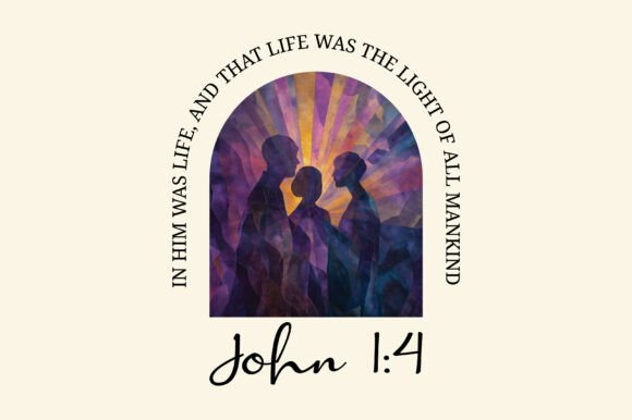 John 1:4 Bible Verse T-Shirt Designs