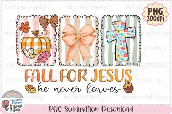 Preppy Fall for Jesus Christian Cross T-Shirt Designs