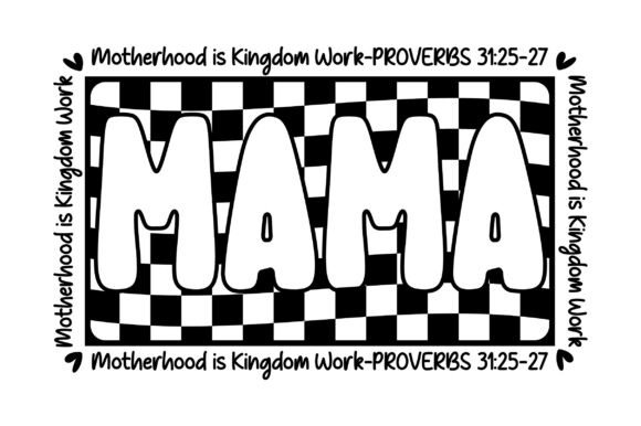Retro Checkered Mama SVG, Christian T-Shirt Designs