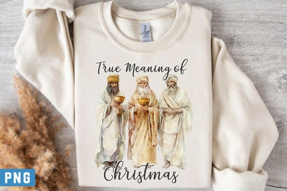 True Meaning of Christmas PNG: Christian T-Shirt Designs